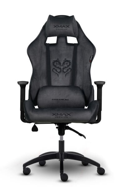 XMAX / Rio Balerion Terletmez Kadife Kumaş Koyu Gri Gaming Oyuncu Koltuğu / 120 Kg Taşır