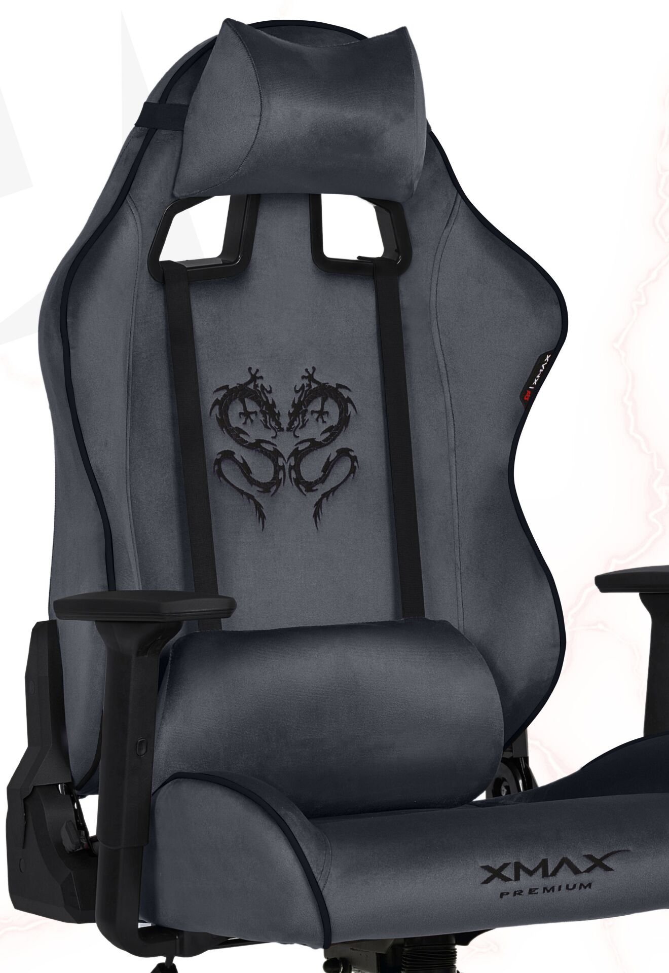 XMAX NO NAME / Rio Balerion Terletmez Kadife Kumaş Koyu Gri Gaming Oyuncu Koltuğu / 120 Kg Taşır