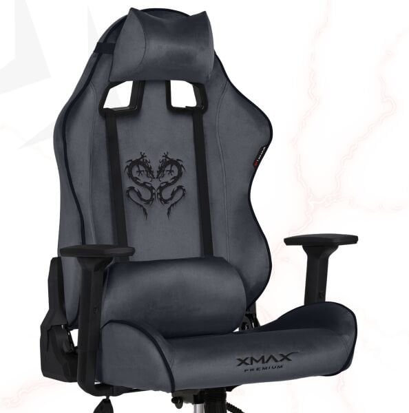XMAX NO NAME / Rio Balerion Terletmez Kadife Kumaş Koyu Gri Gaming Oyuncu Koltuğu / 120 Kg Taşır