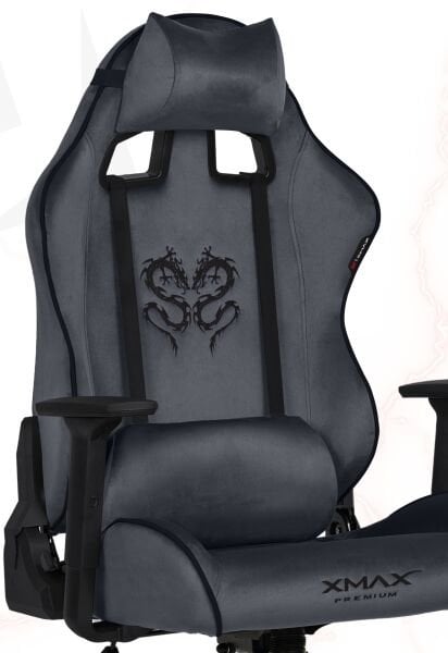 XMAX NO NAME / Rio Balerion Terletmez Kadife Kumaş Koyu Gri Gaming Oyuncu Koltuğu / 120 Kg Taşır