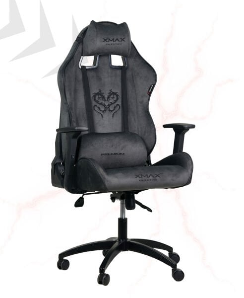 XMAX / Rio Balerion Terletmez Kadife Kumaş Koyu Gri Gaming Oyuncu Koltuğu / 120 Kg Taşır