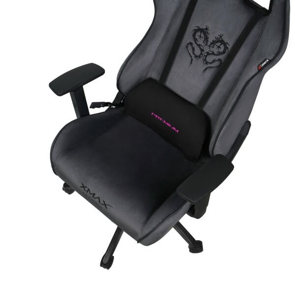 XMAX / Rio Plus Balerion Terletmez Kadife Kumaş Koyu Gri Gaming Oyuncu Koltuğu / 120 Kg Taşır