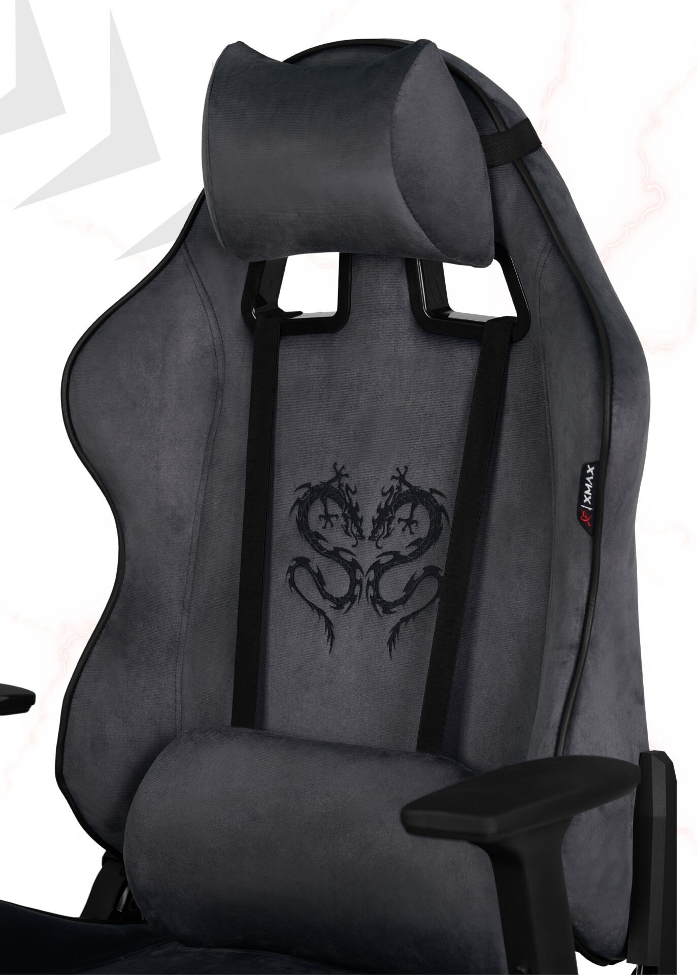 XMAX NO NAME / Rio Balerion Terletmez Kadife Kumaş Koyu Gri Gaming Oyuncu Koltuğu / 120 Kg Taşır