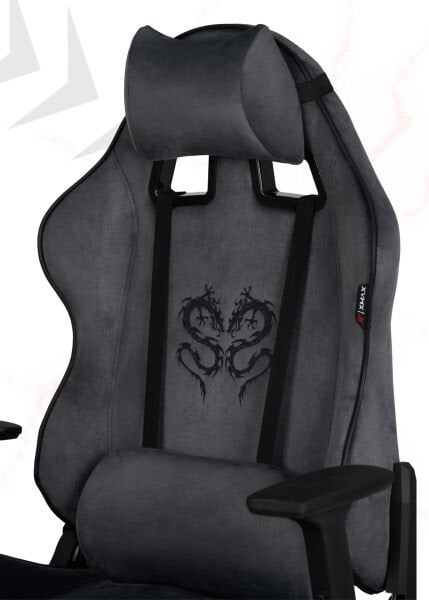 XMAX / Rio Balerion Terletmez Kadife Kumaş Koyu Gri Gaming Oyuncu Koltuğu / 120 Kg Taşır