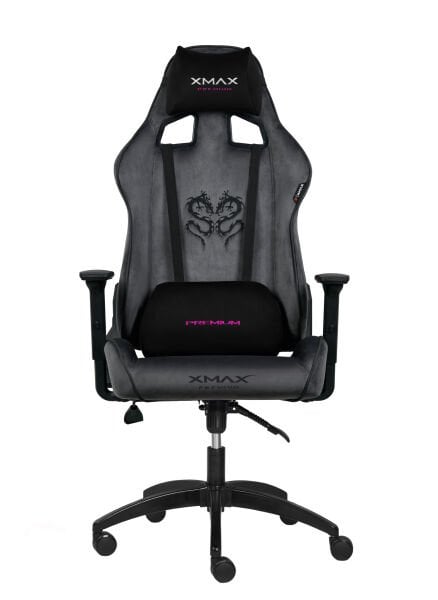 XMAX / Rio Plus Balerion Terletmez Kadife Kumaş Koyu Gri Gaming Oyuncu Koltuğu / 120 Kg Taşır
