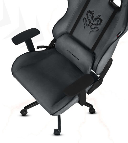 XMAX / Rio Balerion Terletmez Kadife Kumaş Koyu Gri Gaming Oyuncu Koltuğu / 120 Kg Taşır