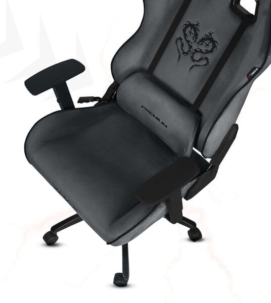 XMAX / Rio Balerion Terletmez Kadife Kumaş Koyu Gri Gaming Oyuncu Koltuğu / 120 Kg Taşır