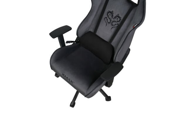 XMAX / Rio Plus Balerion Terletmez Kadife Kumaş Koyu Gri Gaming Oyuncu Koltuğu / 120 Kg Taşır