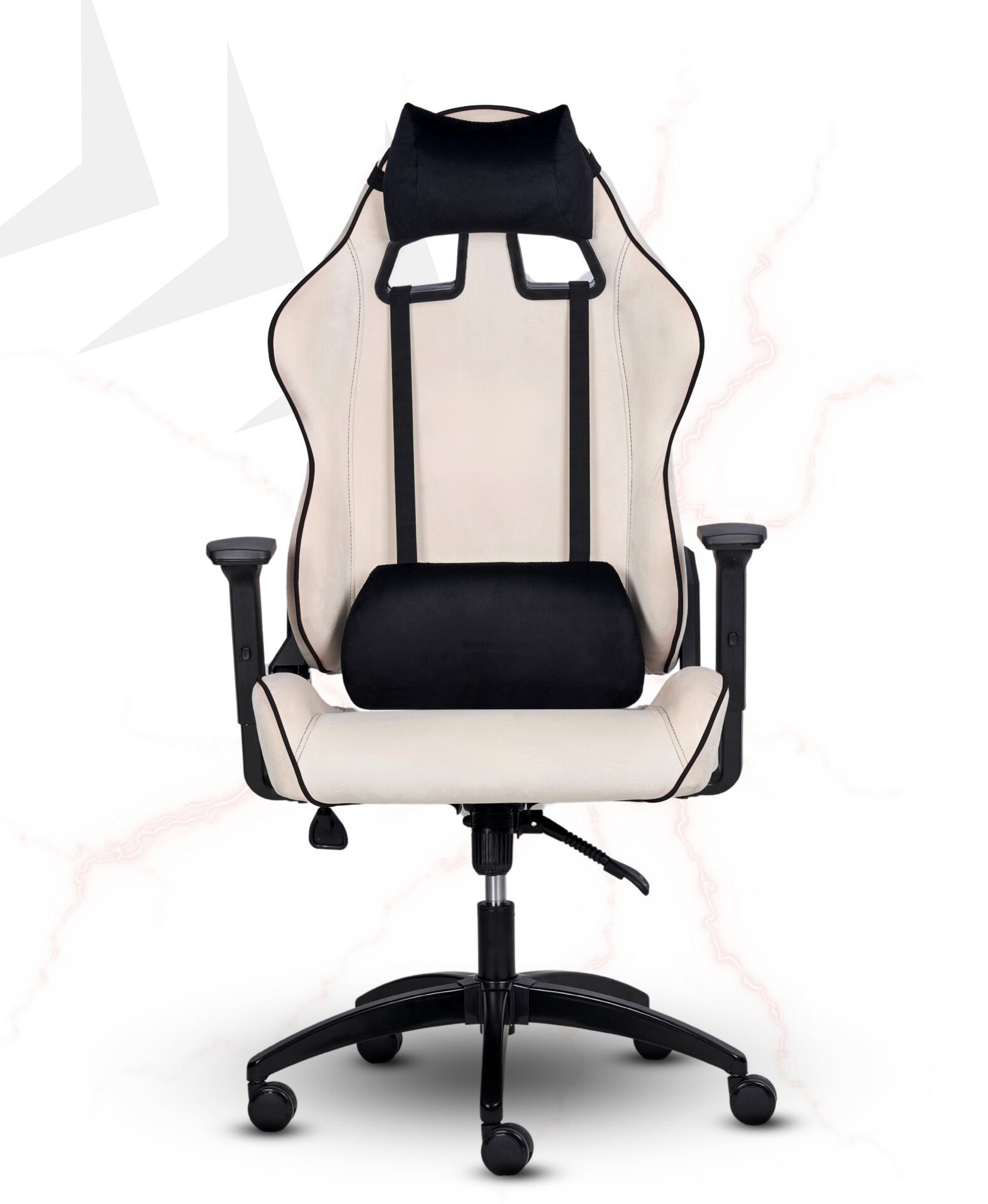 XMAX NO NAME / Rio Balerion Terletmez Kadife Kumaş Beyaz Gaming Markasız Sade Oyuncu Koltuğu / 120 Kg Taşır