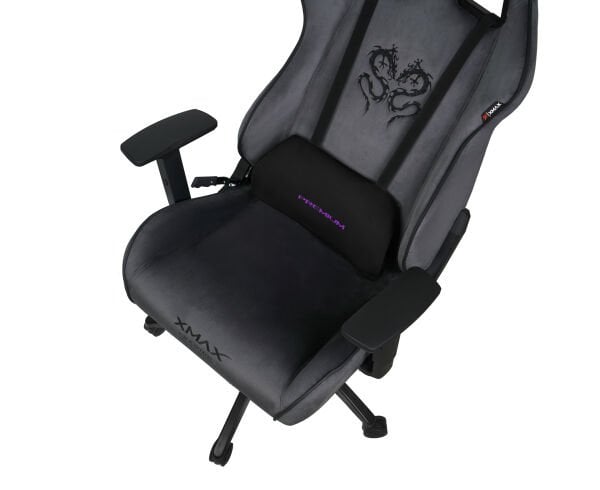 XMAX / Rio Plus Balerion Terletmez Kadife Kumaş Koyu Gri Gaming Oyuncu Koltuğu / 120 Kg Taşır