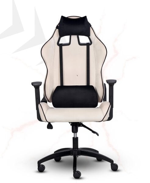 XMAX NO NAME / Rio Balerion Terletmez Kadife Kumaş Beyaz Gaming Markasız Sade Oyuncu Koltuğu / 120 Kg Taşır