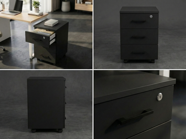 XMAX Nora Siyah Keson - 3'Lü Keson - Mdf