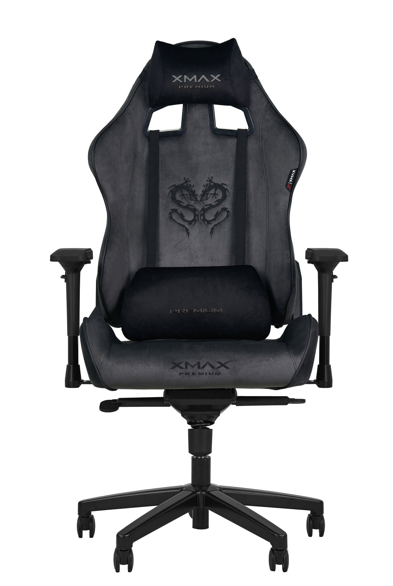 XMAX-Pro / Rio Balerion 4D Kol Orijinal Yarasa Mekanizmalı Koyu Gri Oyuncu Koltuğu / 150 KG TAŞIR