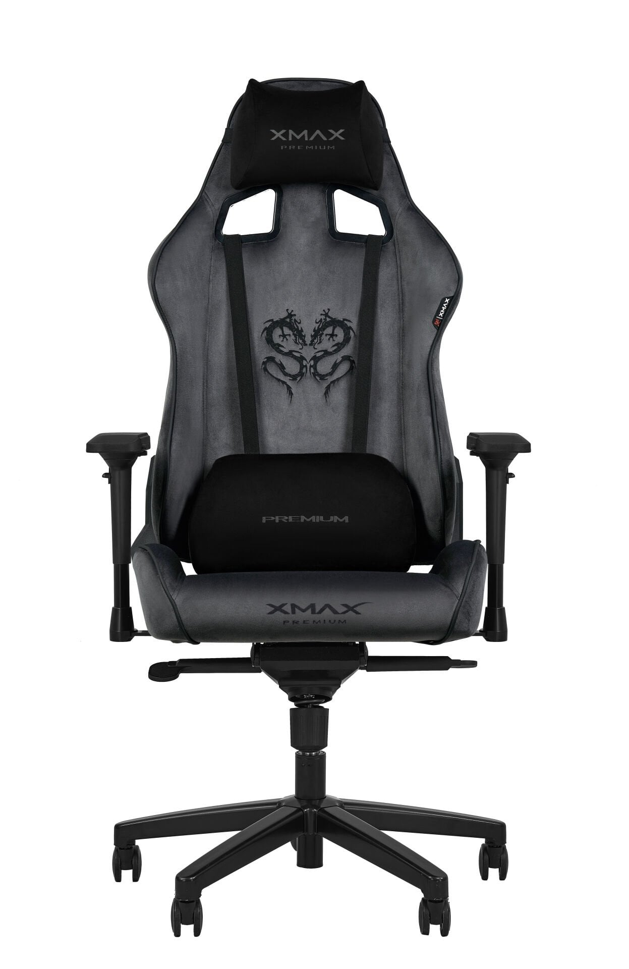 XMAX-Pro / Rio Plus Balerion 4D Kol Orijinal Yarasa Mekanizmalı Koyu Gri Oyuncu Koltuğu / 150 KG TAŞIR