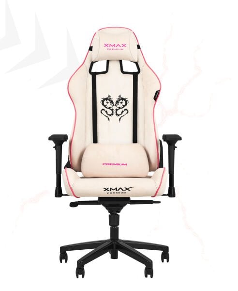 XMAX-Pro / Rio Plus Balerion 4D Kol Orijinal Yarasa Mekanizmalı Beyaz Oyuncu Koltuğu / 150 KG TAŞIR