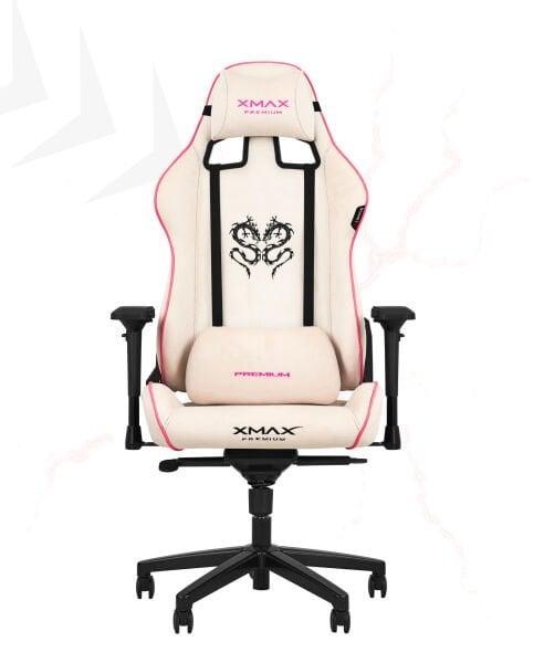 XMAX-Pro / Rio Plus Balerion 4D Kol Orijinal Yarasa Mekanizmalı Beyaz Oyuncu Koltuğu / 150 KG TAŞIR