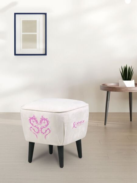 XMAX-Pro / Rio Plus Balerion 4D Kol Orijinal Yarasa Mekanizmalı Beyaz Oyuncu Koltuğu / 150 KG TAŞIR - KOL PEDİ VE PUF HEDİYELİ