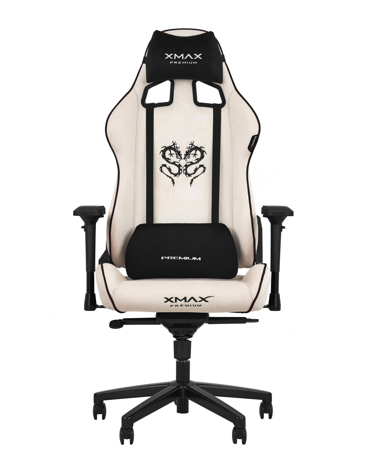 XMAX-Pro / Rio Plus Balerion 4D Kol Orijinal Yarasa Mekanizmalı Beyaz Oyuncu Koltuğu / 150 KG TAŞIR - KOL PEDİ VE PUF HEDİYELİ